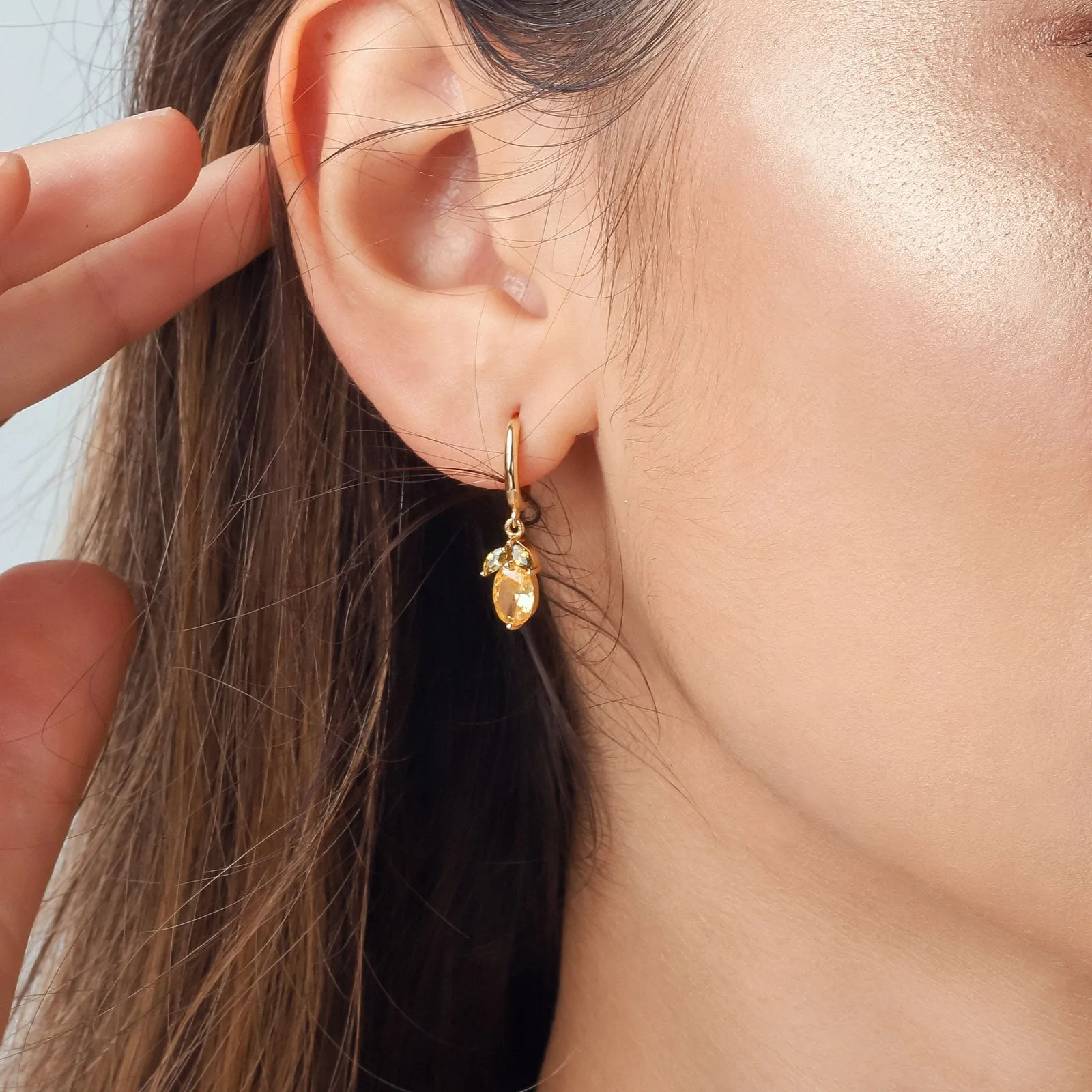 Pineapple Hoop Earrings sold by Selenichast product image thumbnail 3