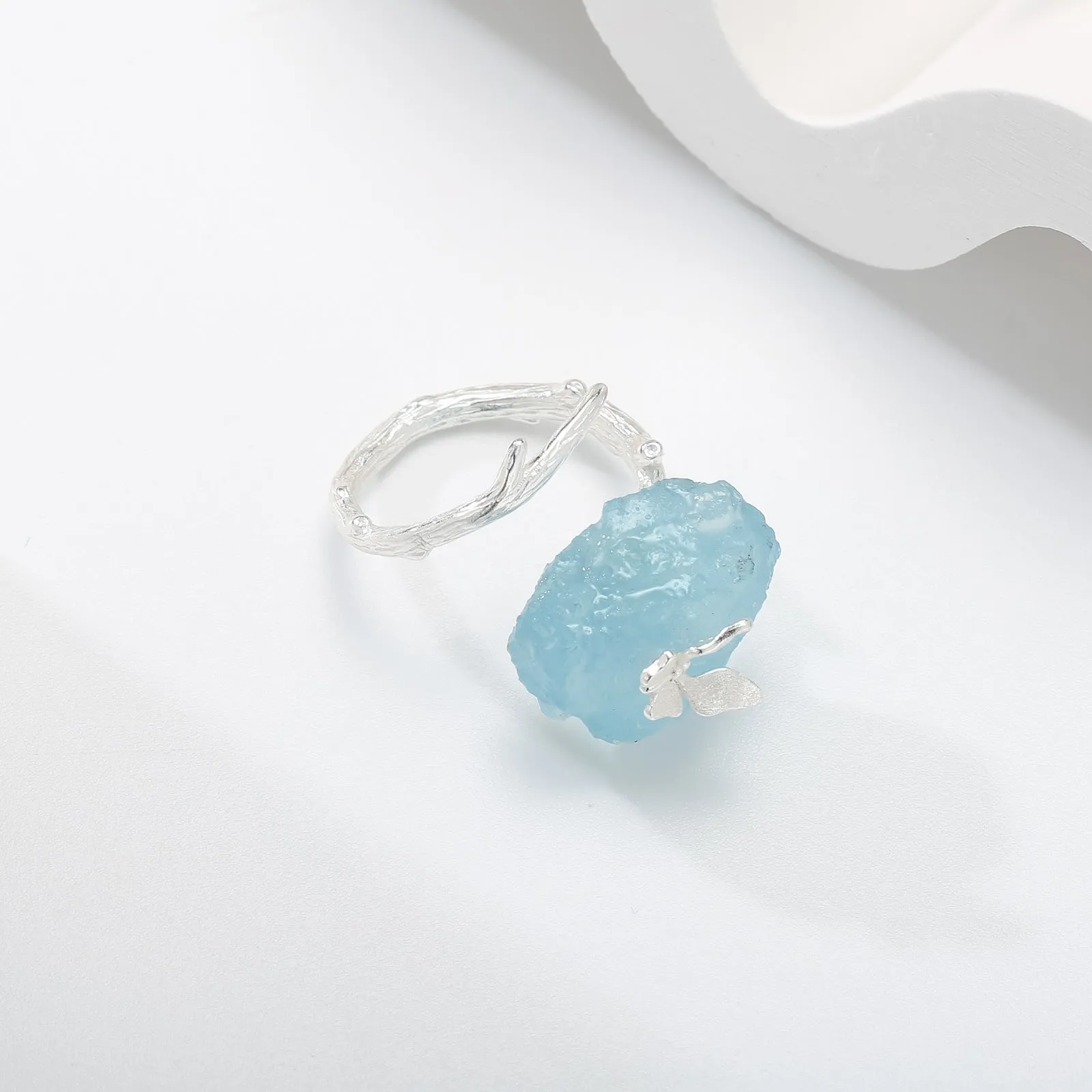 Aquamarine Butterfly Ring sold by Selenichast product image thumbnail 4