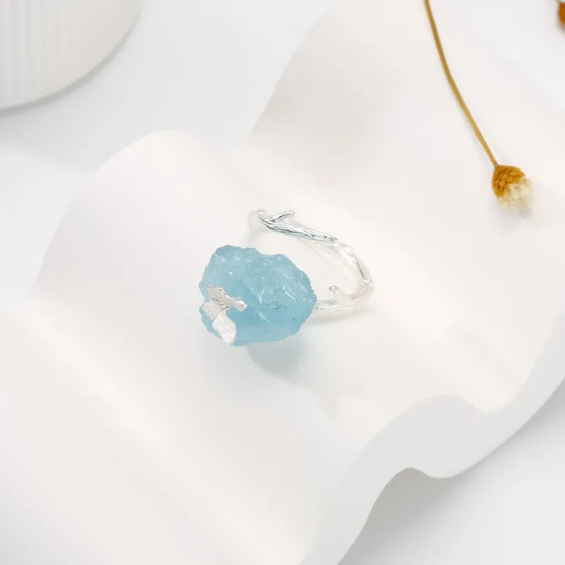 Aquamarine Butterfly Ring sold by Selenichast