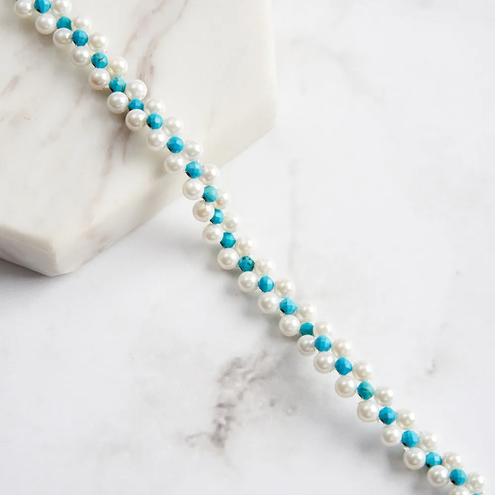 Turquoise Pearl Layered Bracelet sold by Selenichast product image thumbnail 4