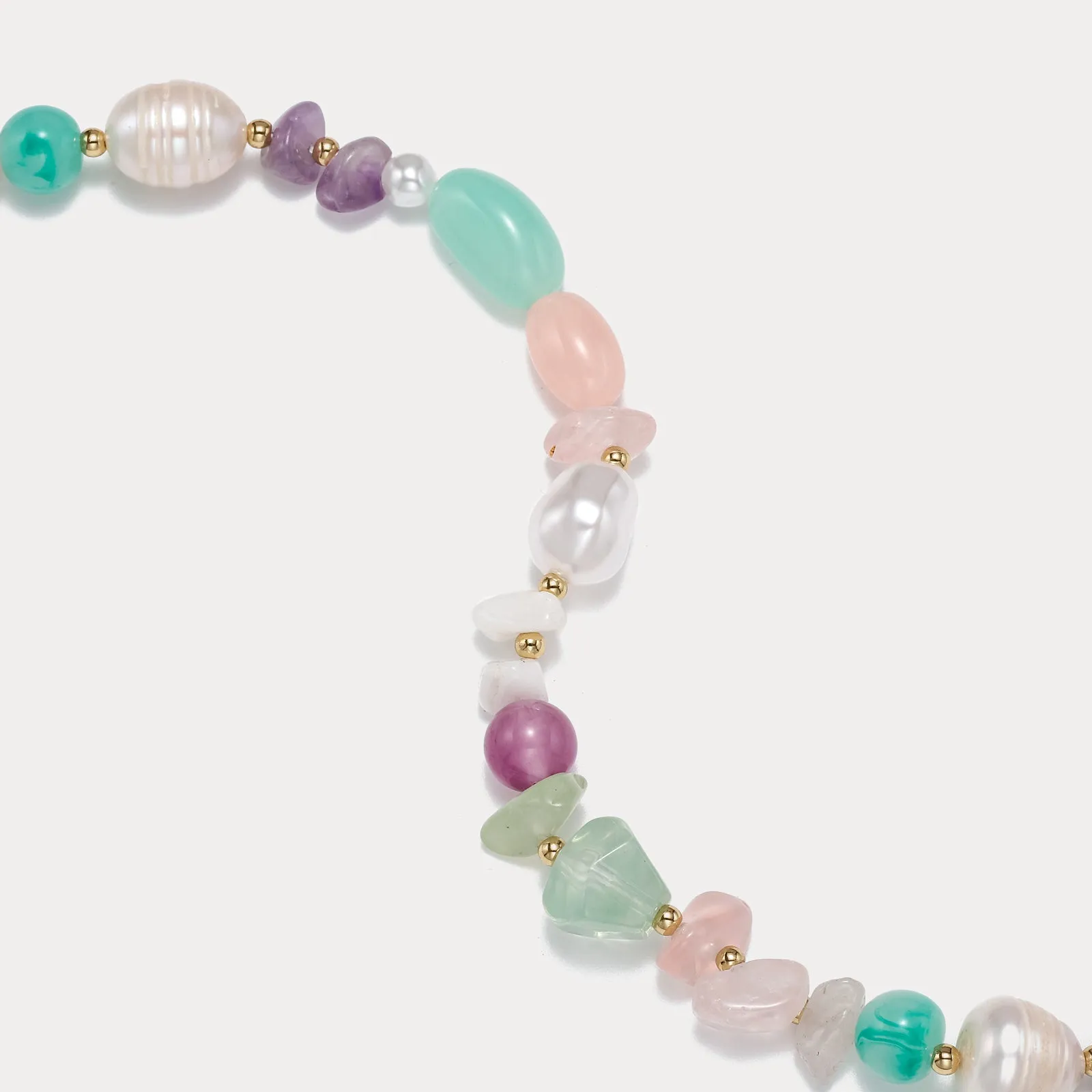 Boho Pearl Natural Stone Beaded Necklace sold by Selenichast product image thumbnail 4