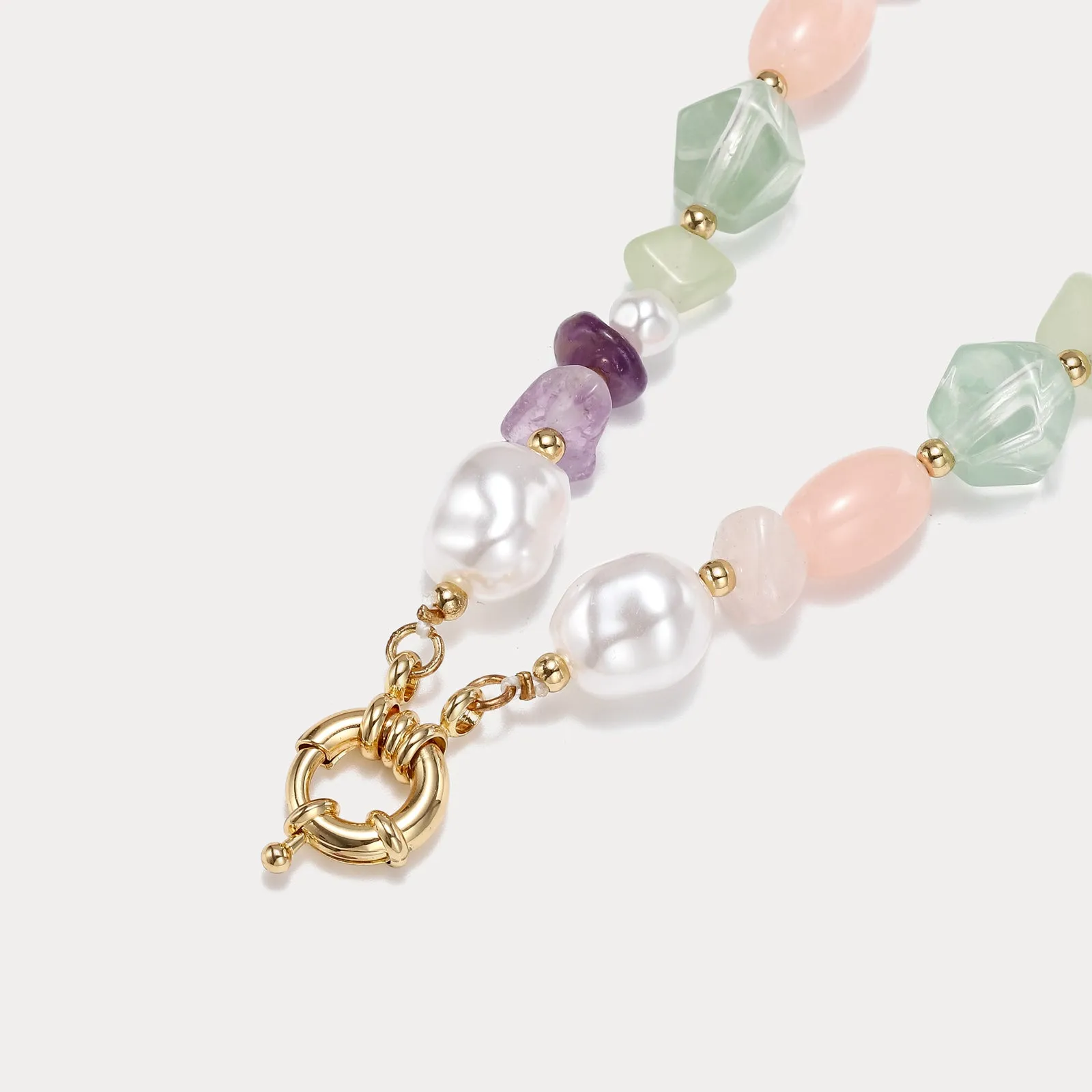 Boho Pearl Natural Stone Beaded Necklace sold by Selenichast product image thumbnail 5