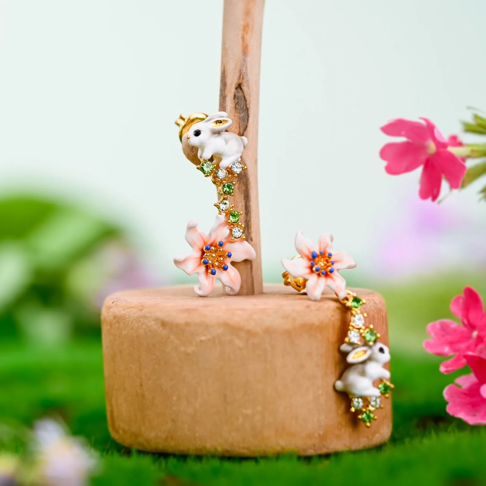 Fluffy Bunny Earrings sold by Selenichast product image thumbnail 3