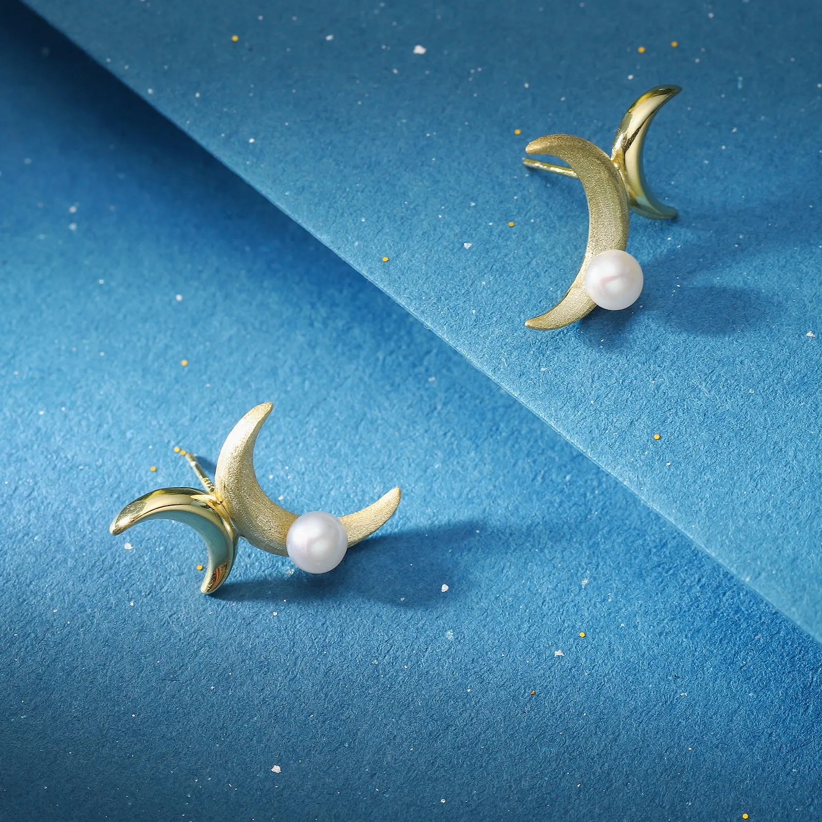 Gold Double Moon Earrings sold by Selenichast product image thumbnail 2