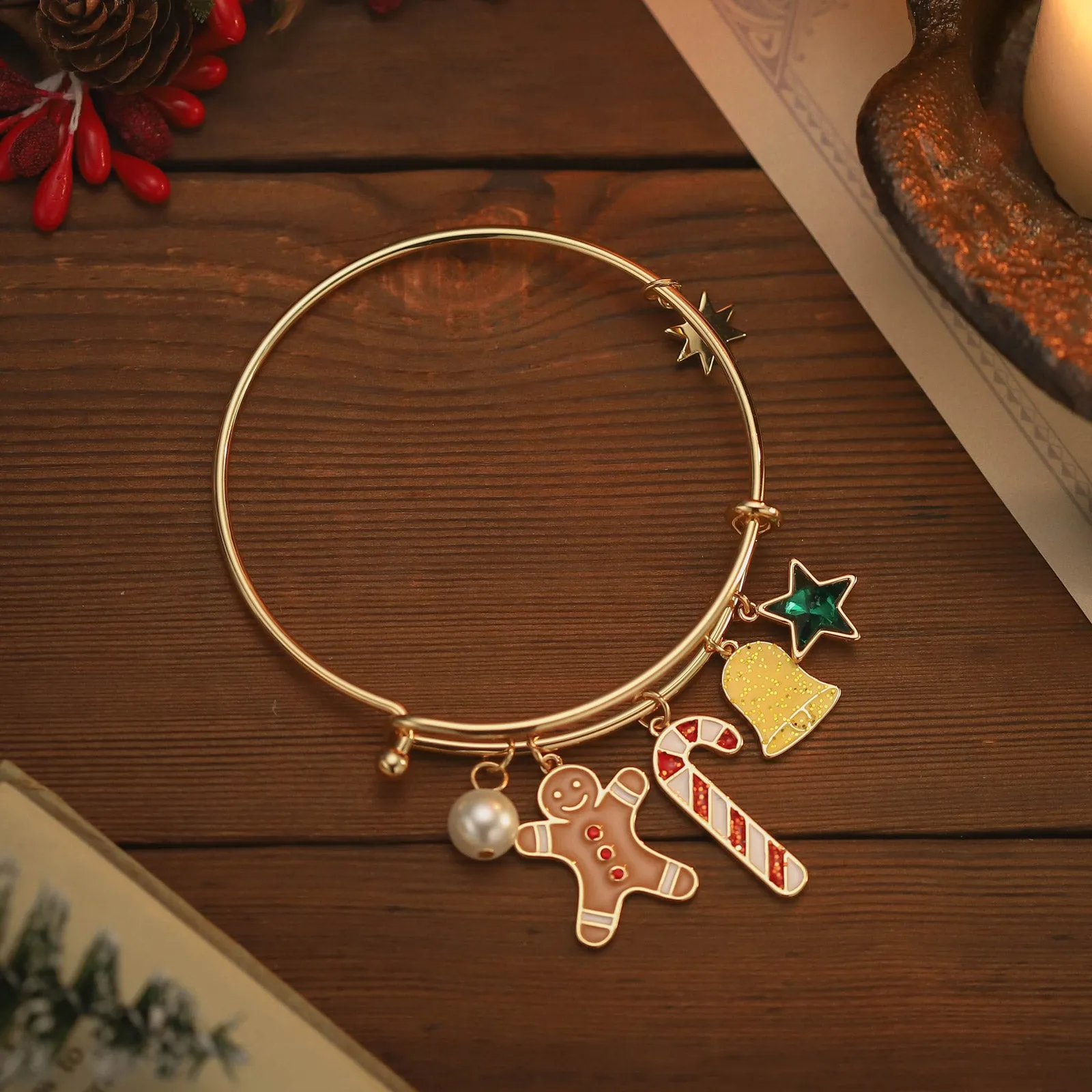 Christmas Gingerbread Man Bracelet sold by Selenichast product image thumbnail 3