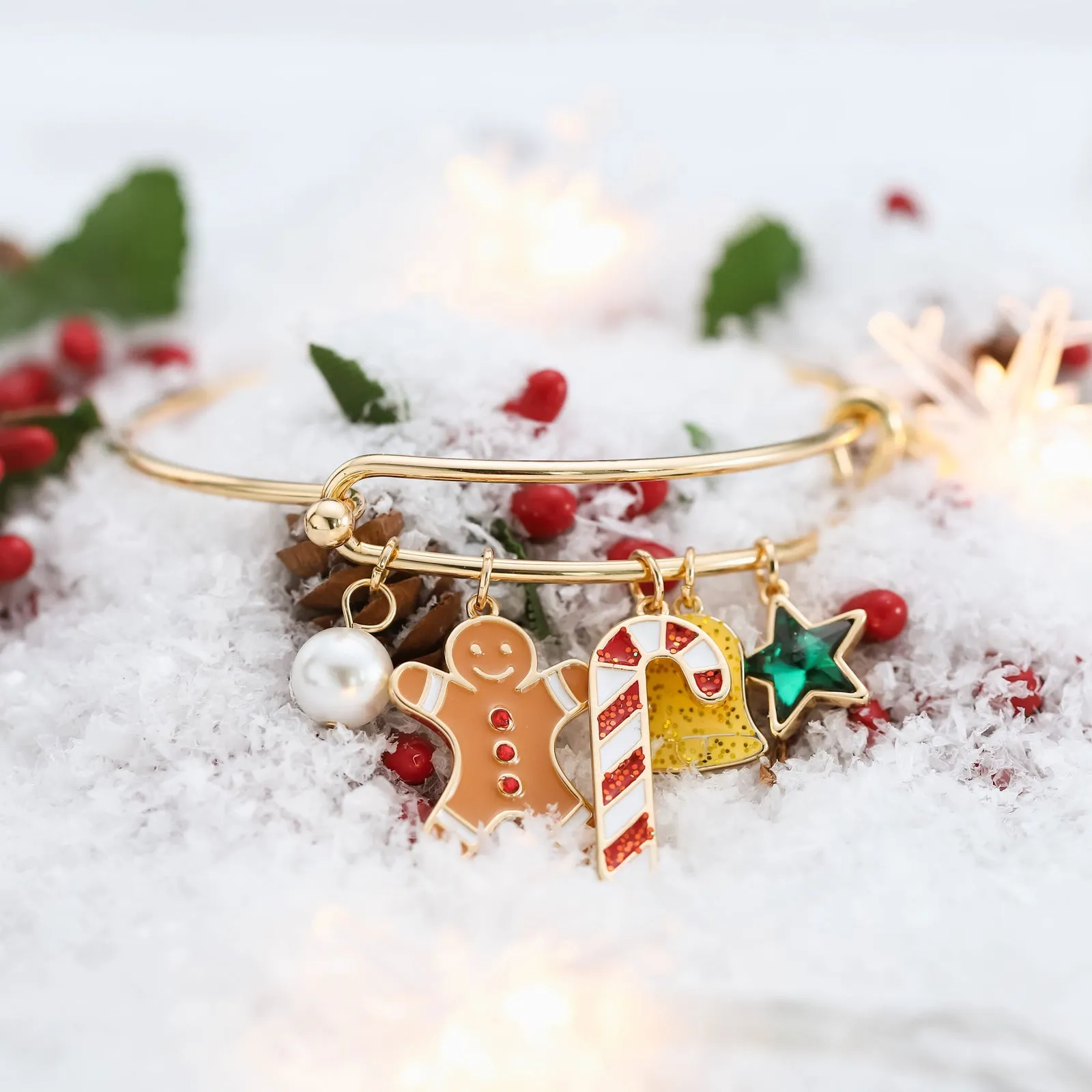 Christmas Gingerbread Man Bracelet sold by Selenichast product image thumbnail 4