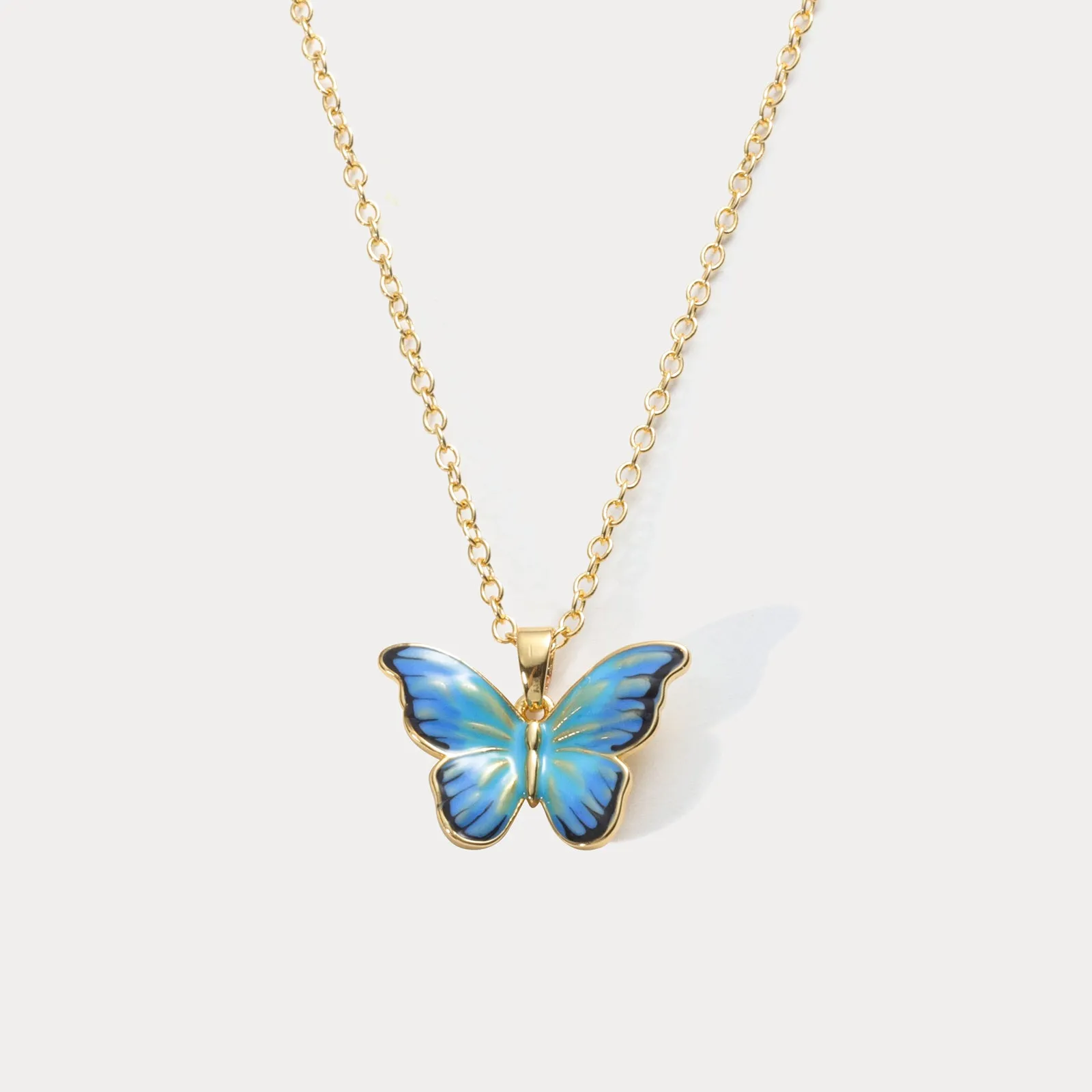 Blue Butterfly Necklace sold by Selenichast