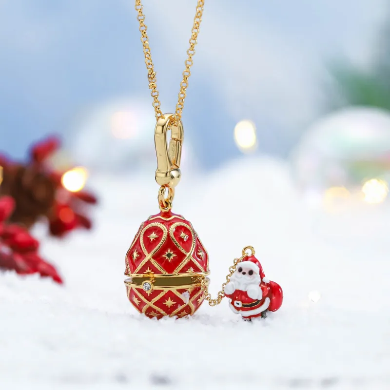 Santa Christmas Egg Necklace sold by Selenichast
