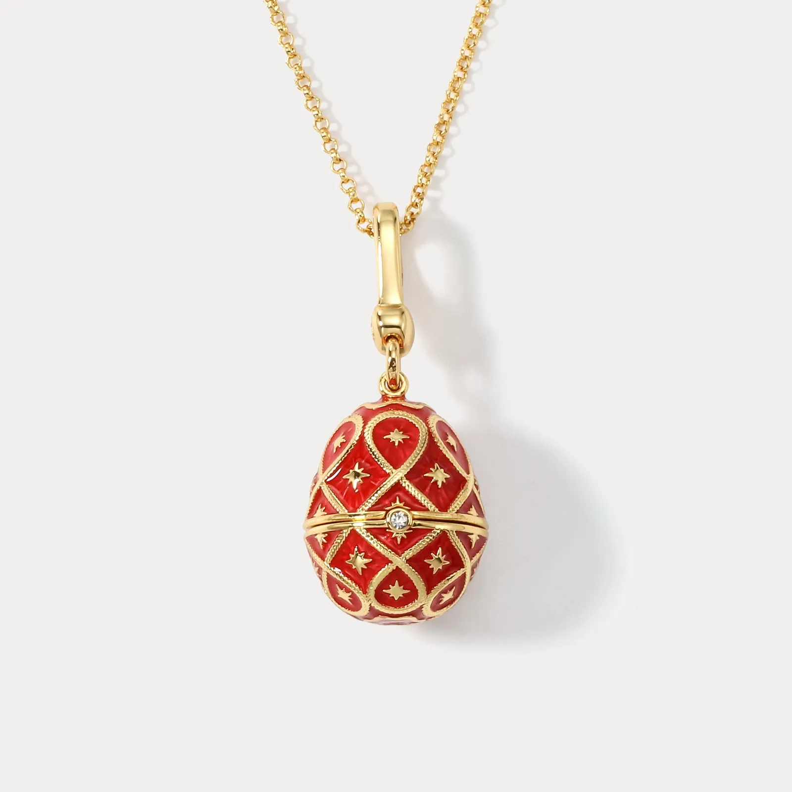 Santa Christmas Egg Necklace sold by Selenichast product image thumbnail 3