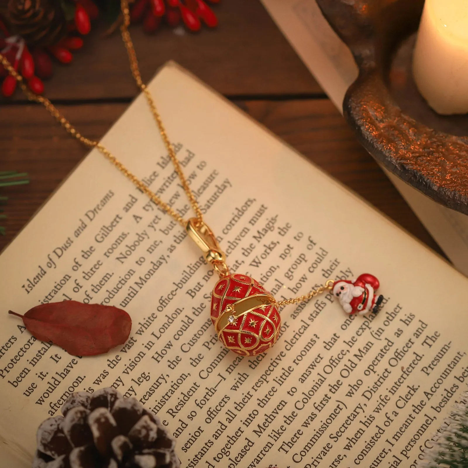 Santa Christmas Egg Necklace sold by Selenichast product image thumbnail 5