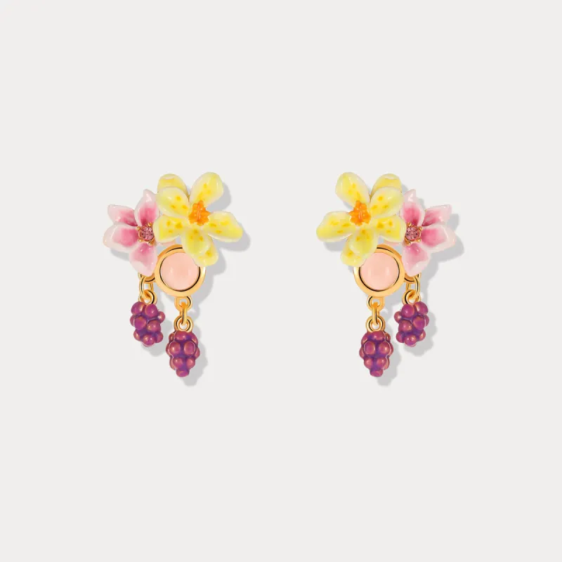 Sweet Grapes Flower Earrings sold by Selenichast