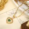 Emerald Mini Heart Necklace sold by Selenichast