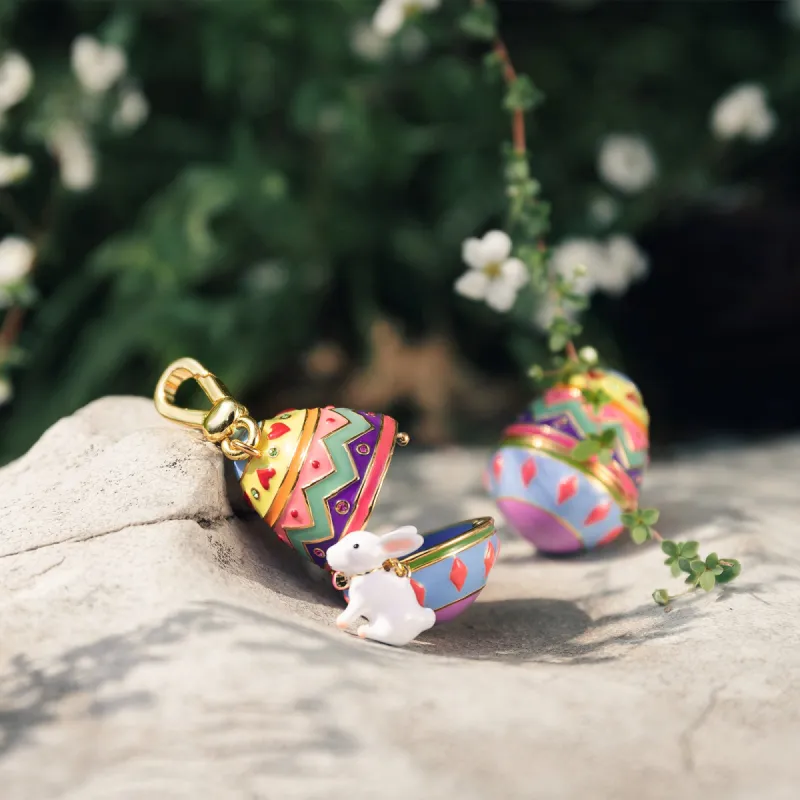 Rabbit Easter Egg Necklace sold by Selenichast