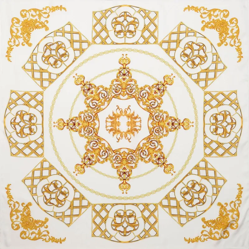 Vintage Baroque Silk Square Scarf sold by Selenichast