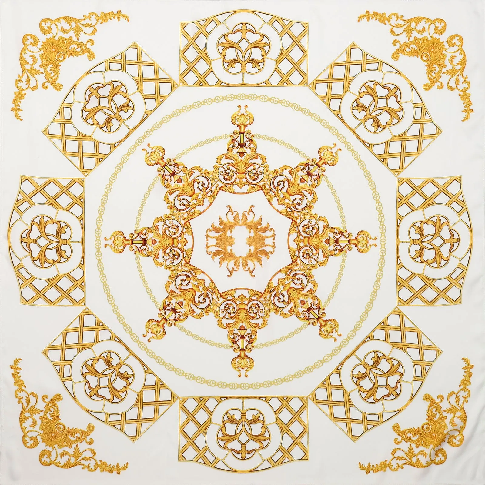 Vintage Baroque Silk Square Scarf sold by Selenichast