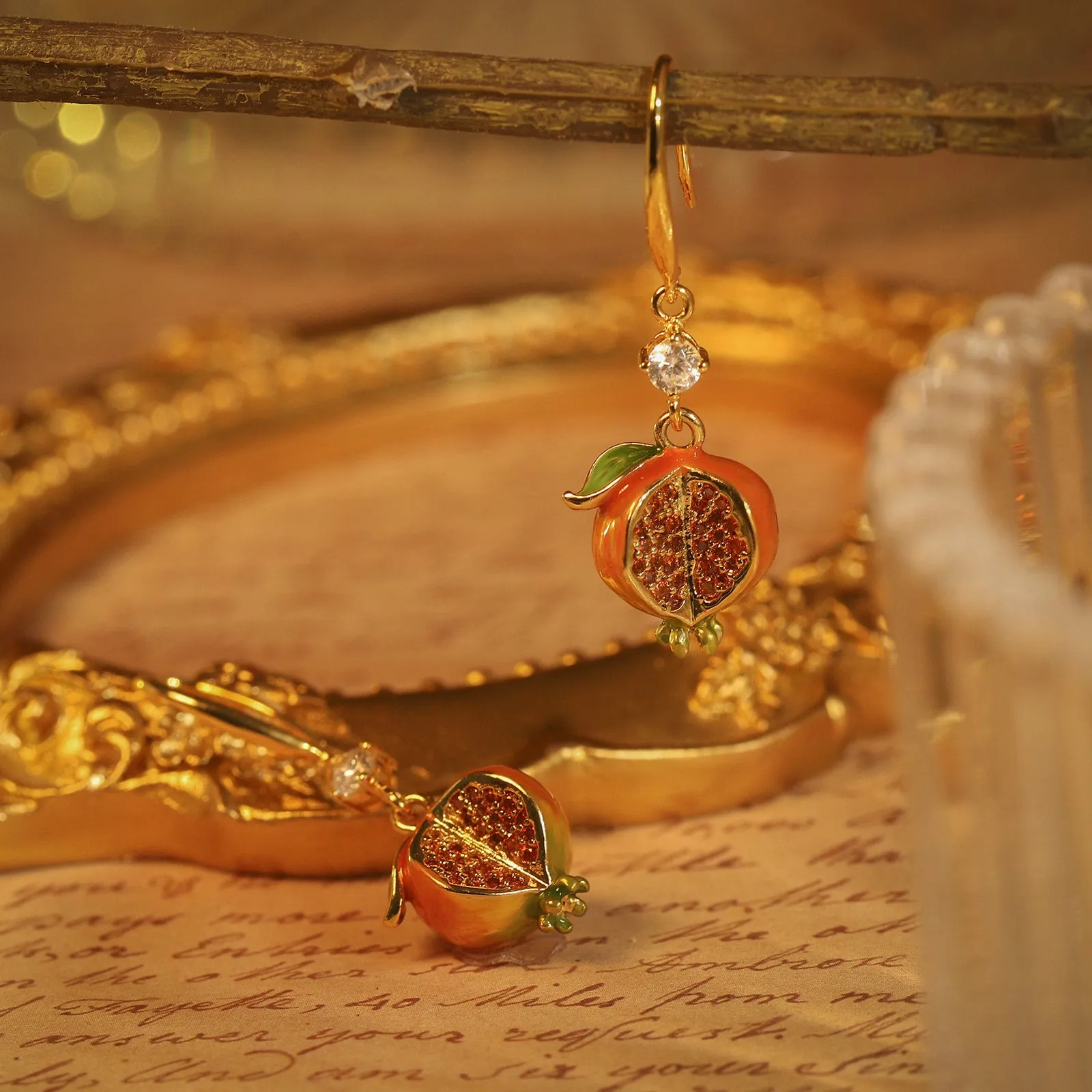 Pomegranate Earrings sold by Selenichast product image thumbnail 5