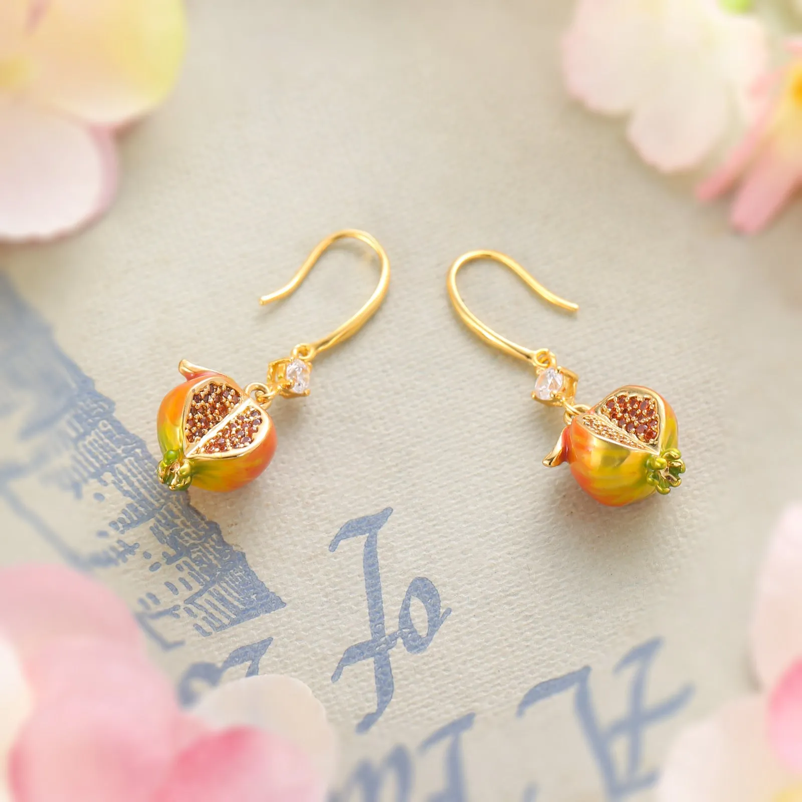 Pomegranate Earrings sold by Selenichast product image thumbnail 2