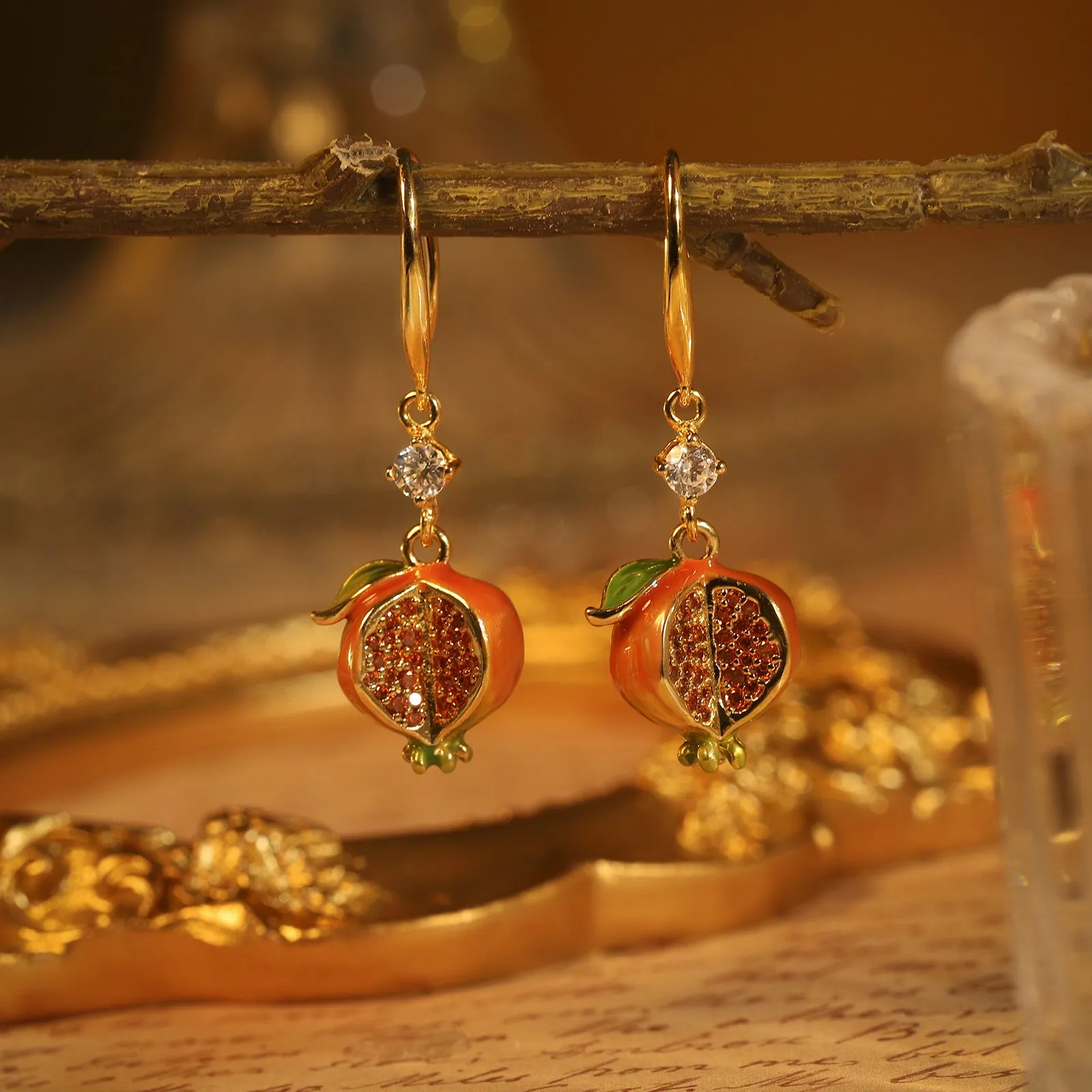 Pomegranate Earrings sold by Selenichast product image thumbnail 3
