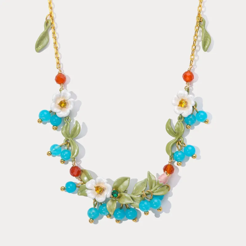 Blueberry Flower Necklace sold by Selenichast