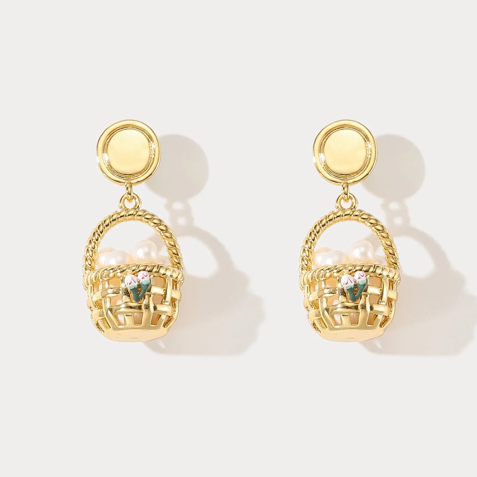 Baskets of Pearls Earrings sold by Selenichast