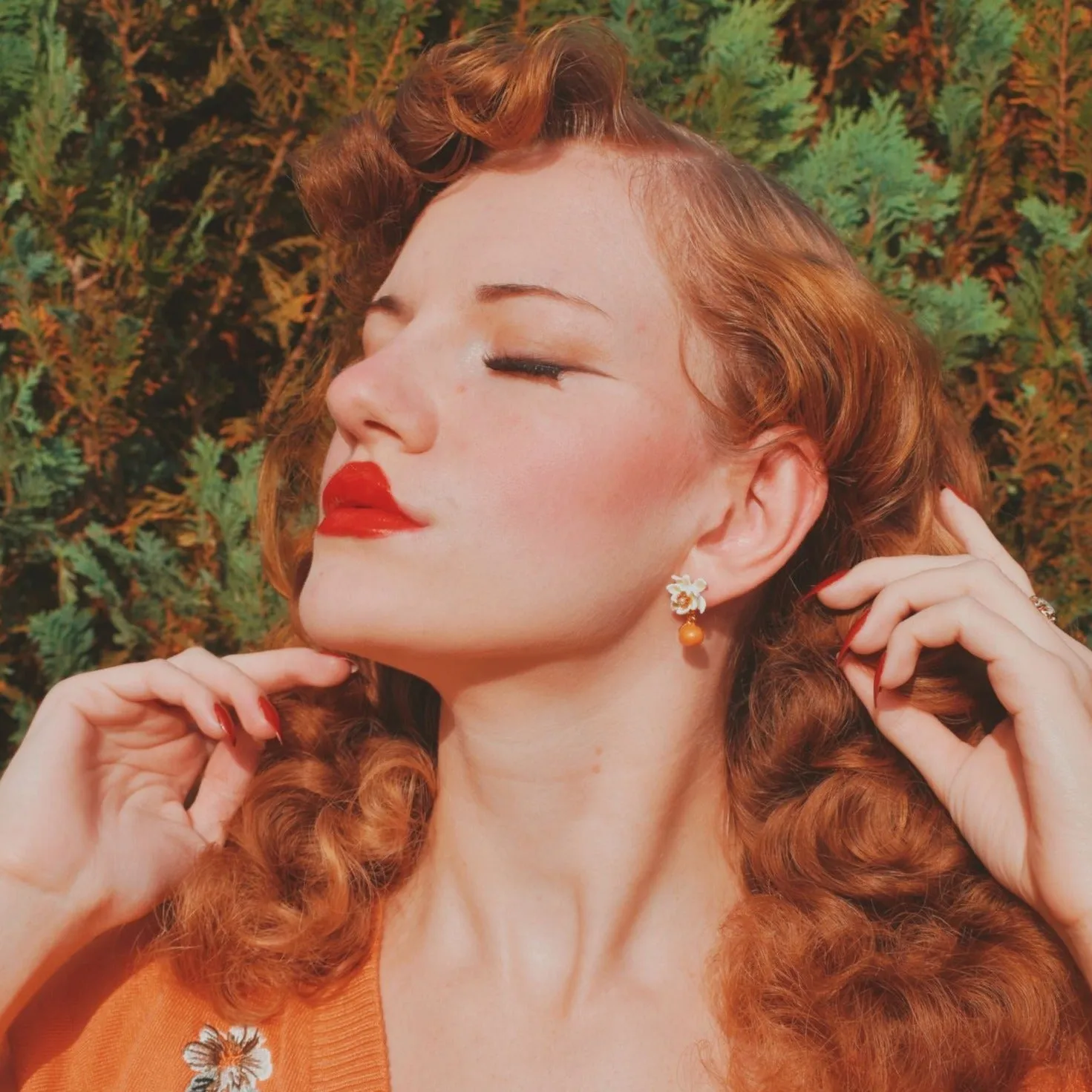 Orange Stud Earrings sold by Selenichast product image thumbnail 3