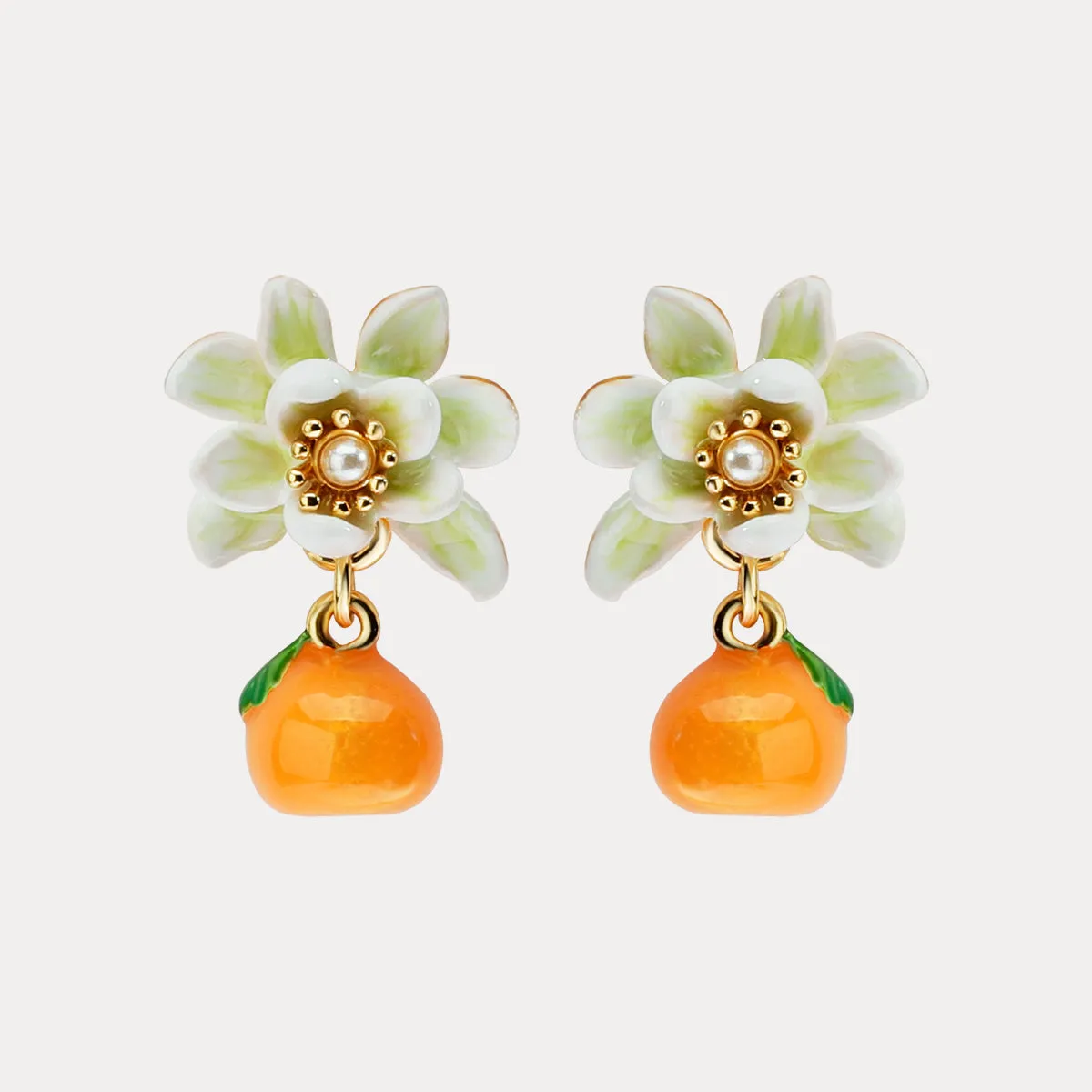 Orange Stud Earrings sold by Selenichast