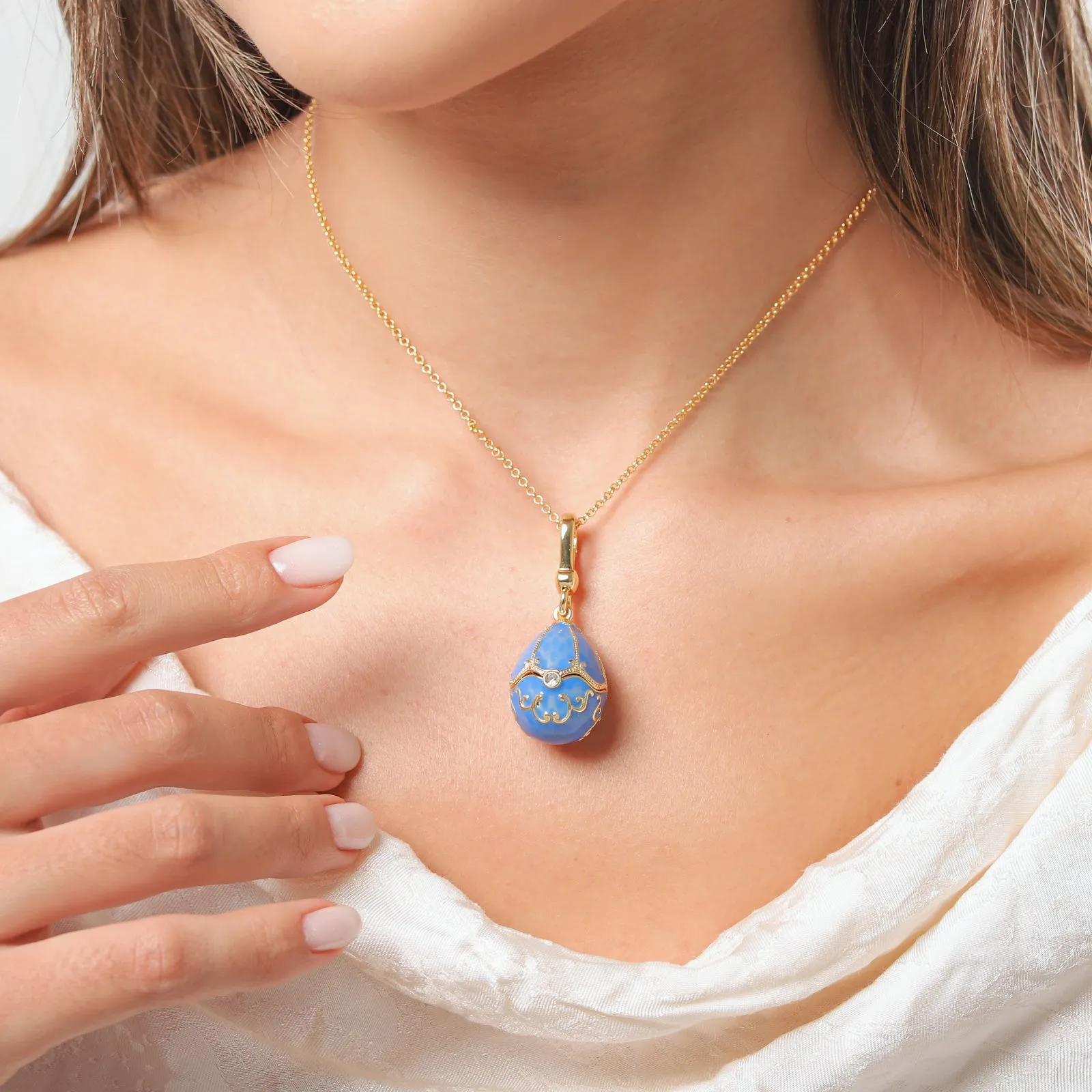 Dolphin Egg Locket Necklace sold by Selenichast product image thumbnail 5