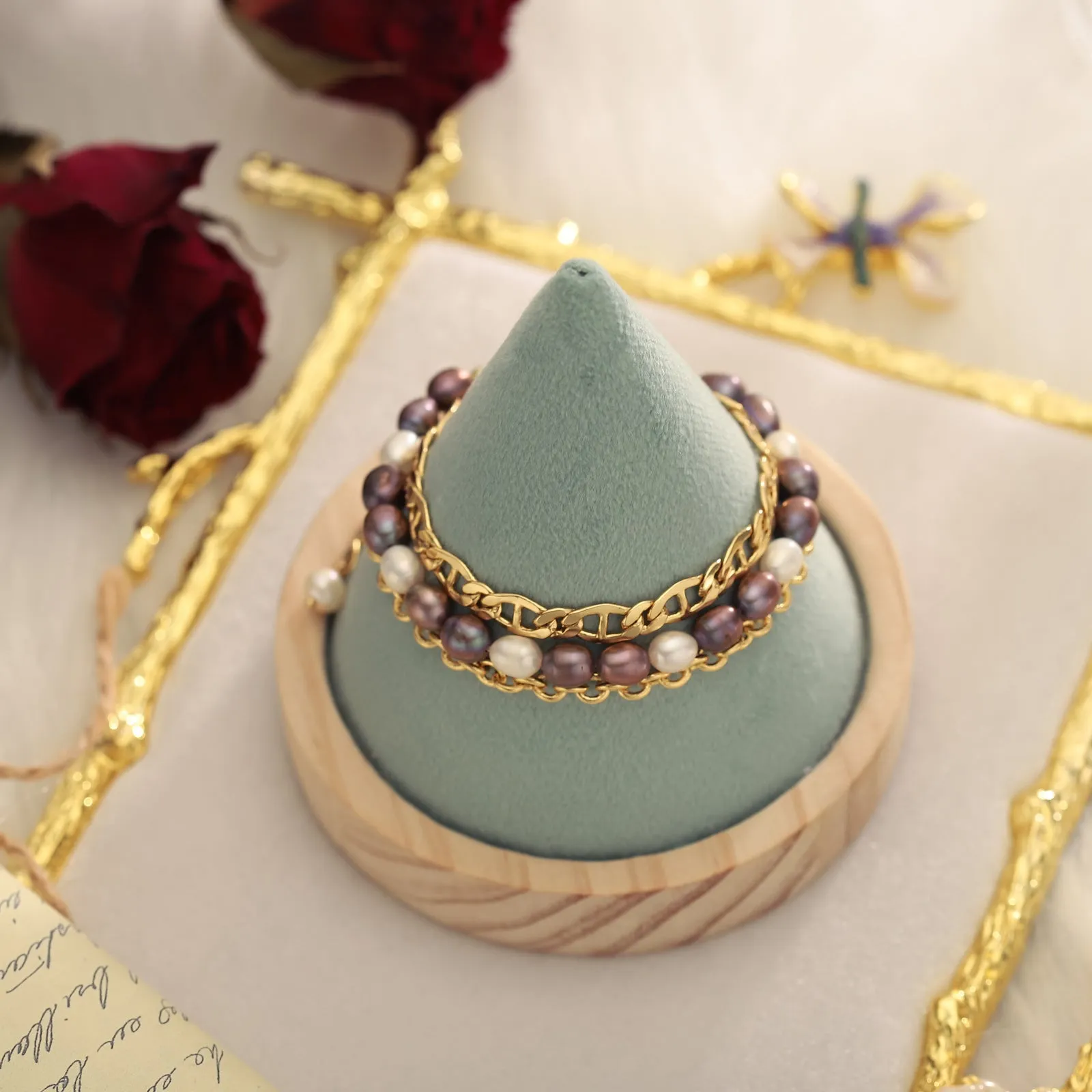 Purple Pearl Chain Bracelet sold by Selenichast product image thumbnail 4