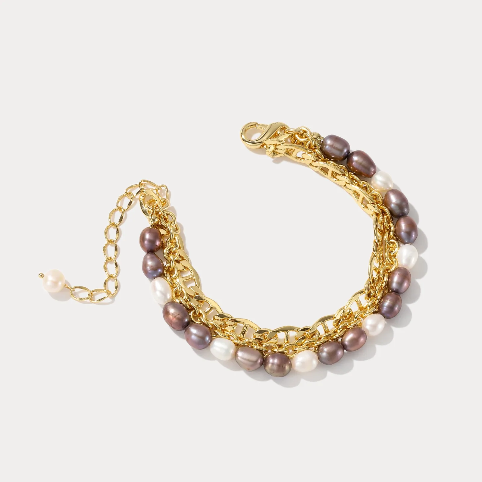 Purple Pearl Chain Bracelet sold by Selenichast product image thumbnail 5