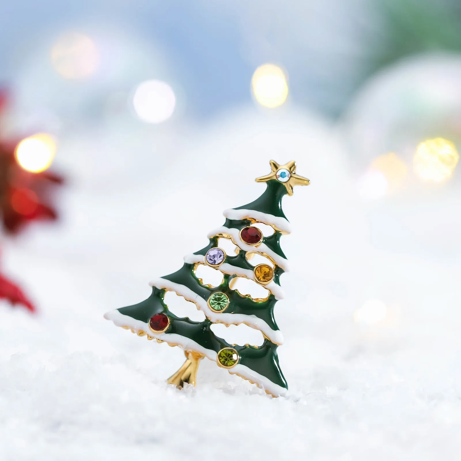 Sparkly Christmas Tree Brooch sold by Selenichast product image thumbnail 4