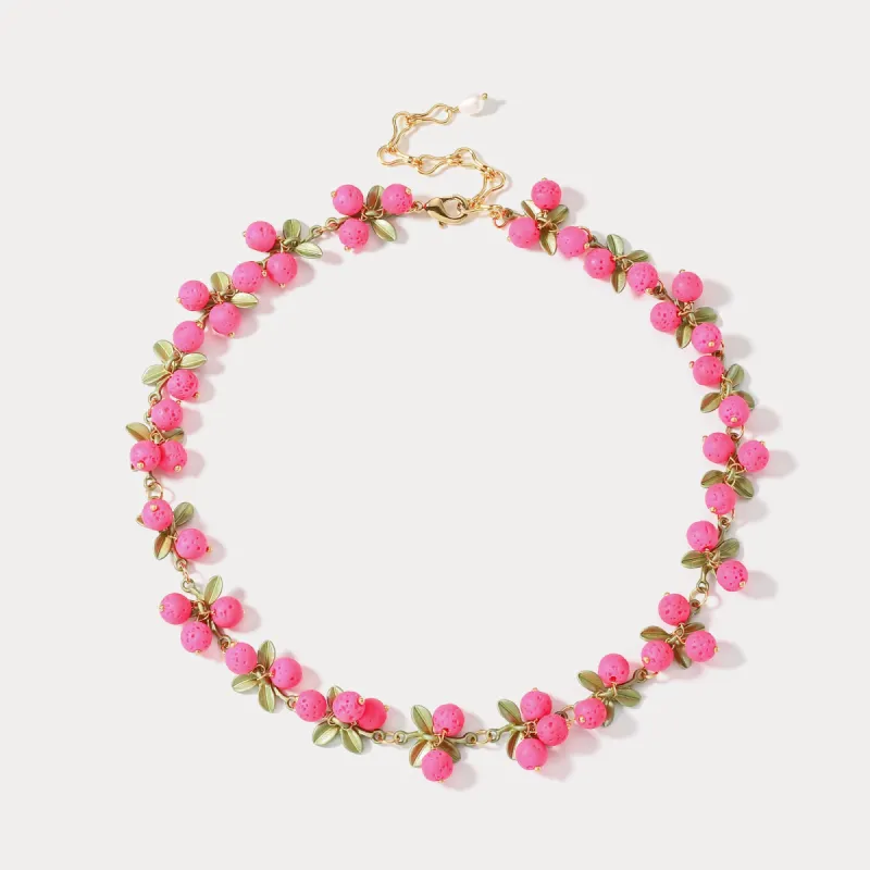 Pink Berry Necklace sold by Selenichast