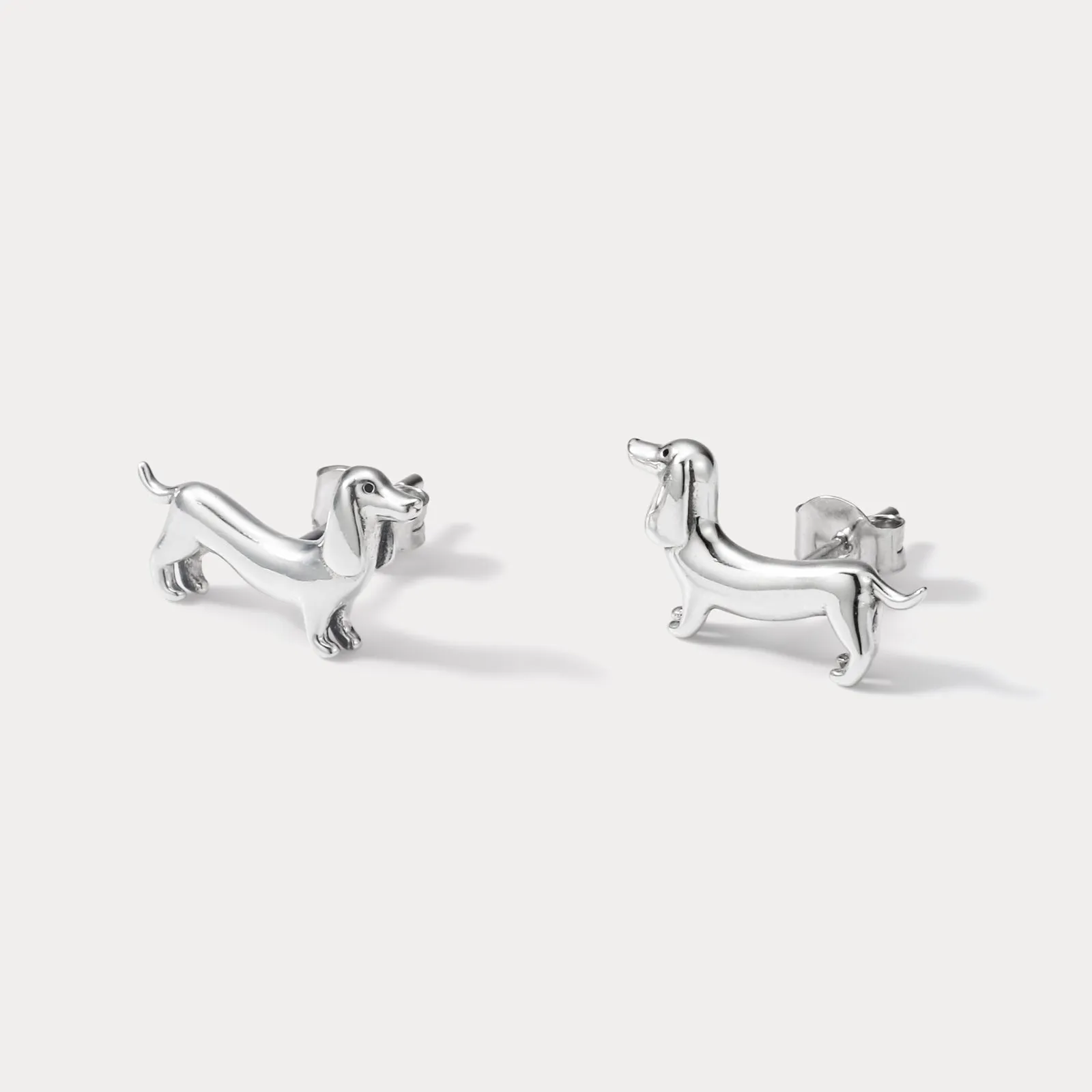 Silver Dachshund Earrings sold by Selenichast product image thumbnail 3