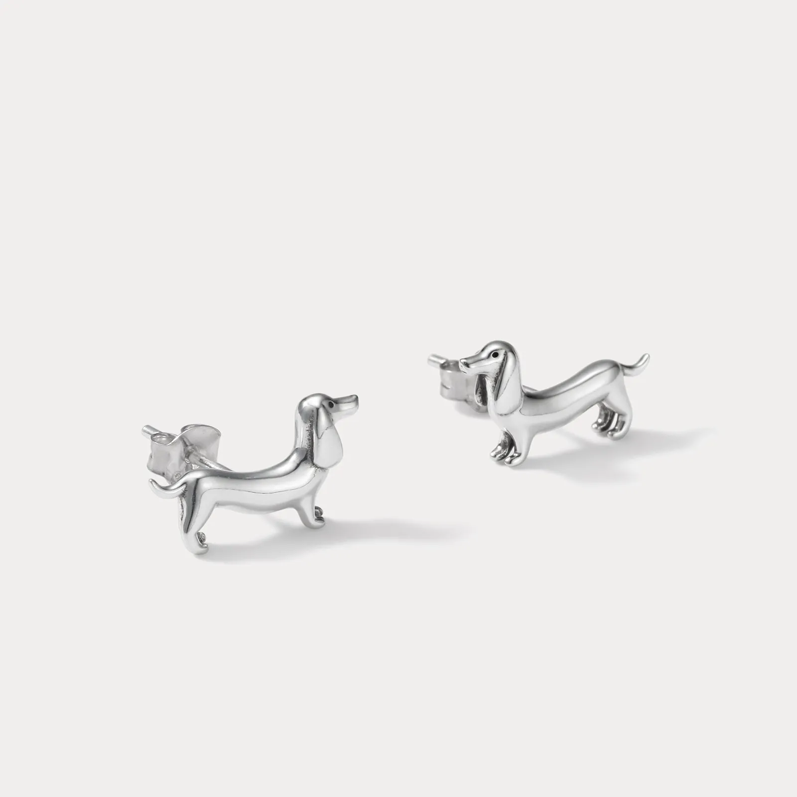 Silver Dachshund Earrings sold by Selenichast product image thumbnail 2