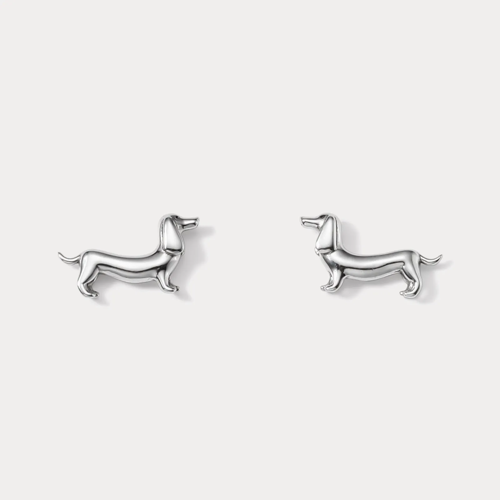 Silver Dachshund Earrings sold by Selenichast