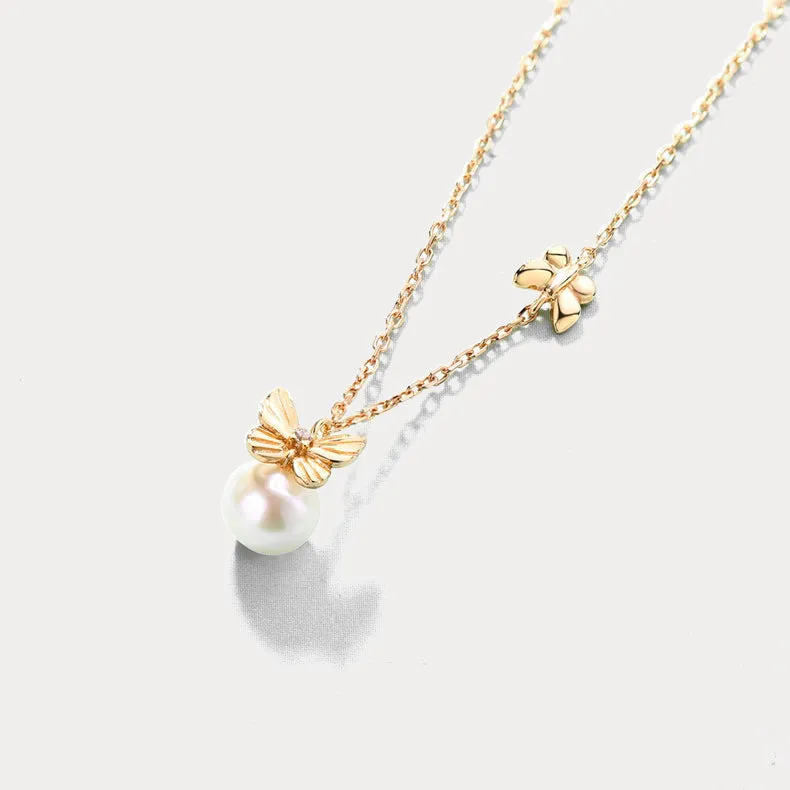 Dream Catching Butterfly Pearl Necklace sold by Selenichast product image thumbnail 2