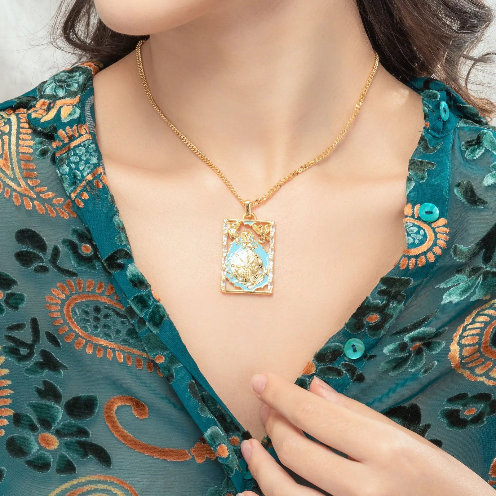 Wheel Of Fortune Tarot Necklace sold by Selenichast product image thumbnail 2