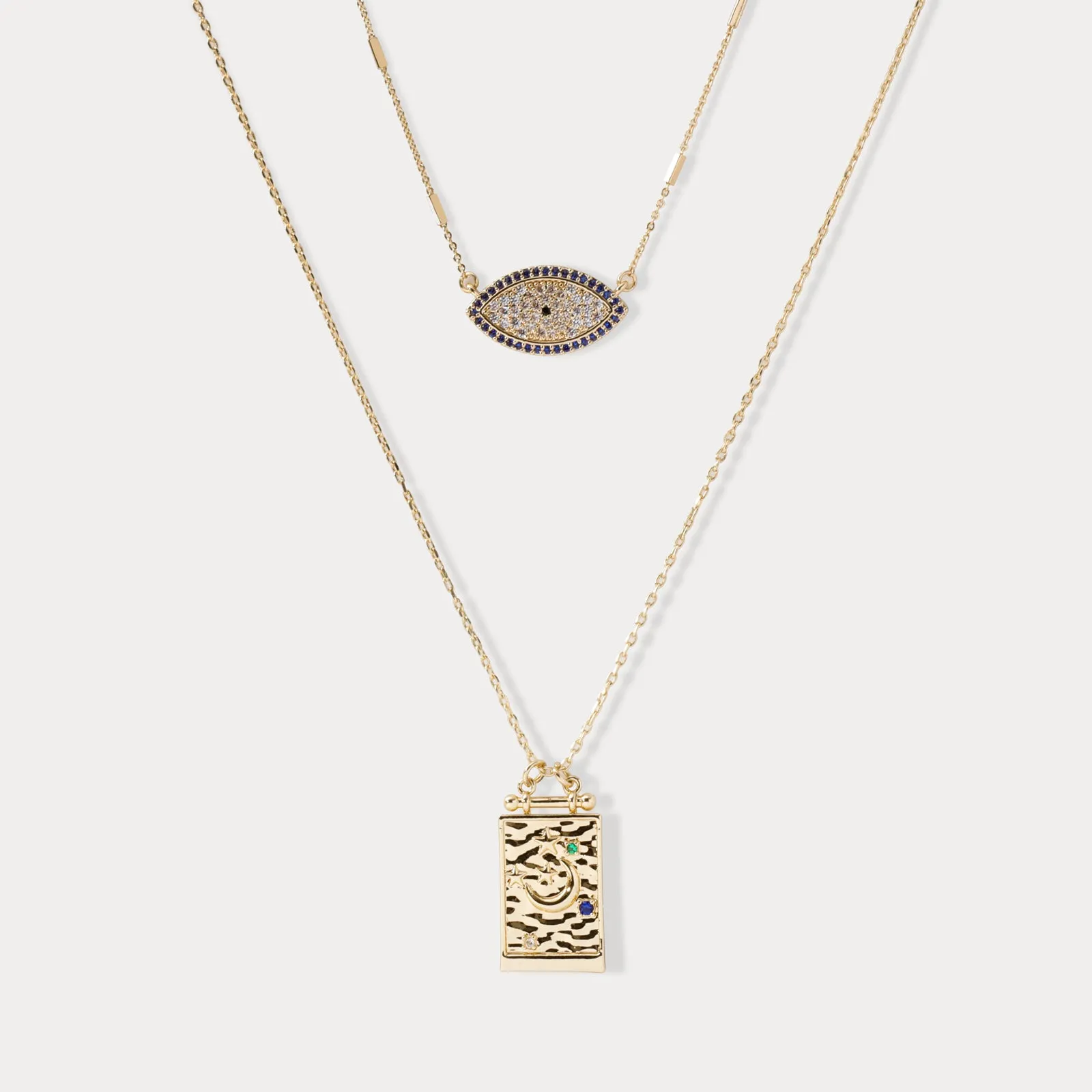Cosmic Evil Eye Layered Necklace sold by Selenichast