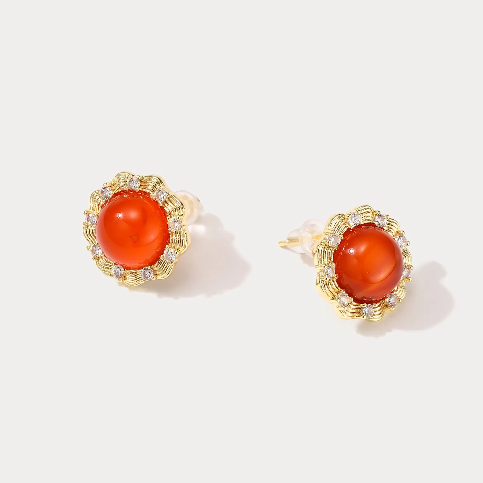 Ruby Round Earrings sold by Selenichast product image thumbnail 2