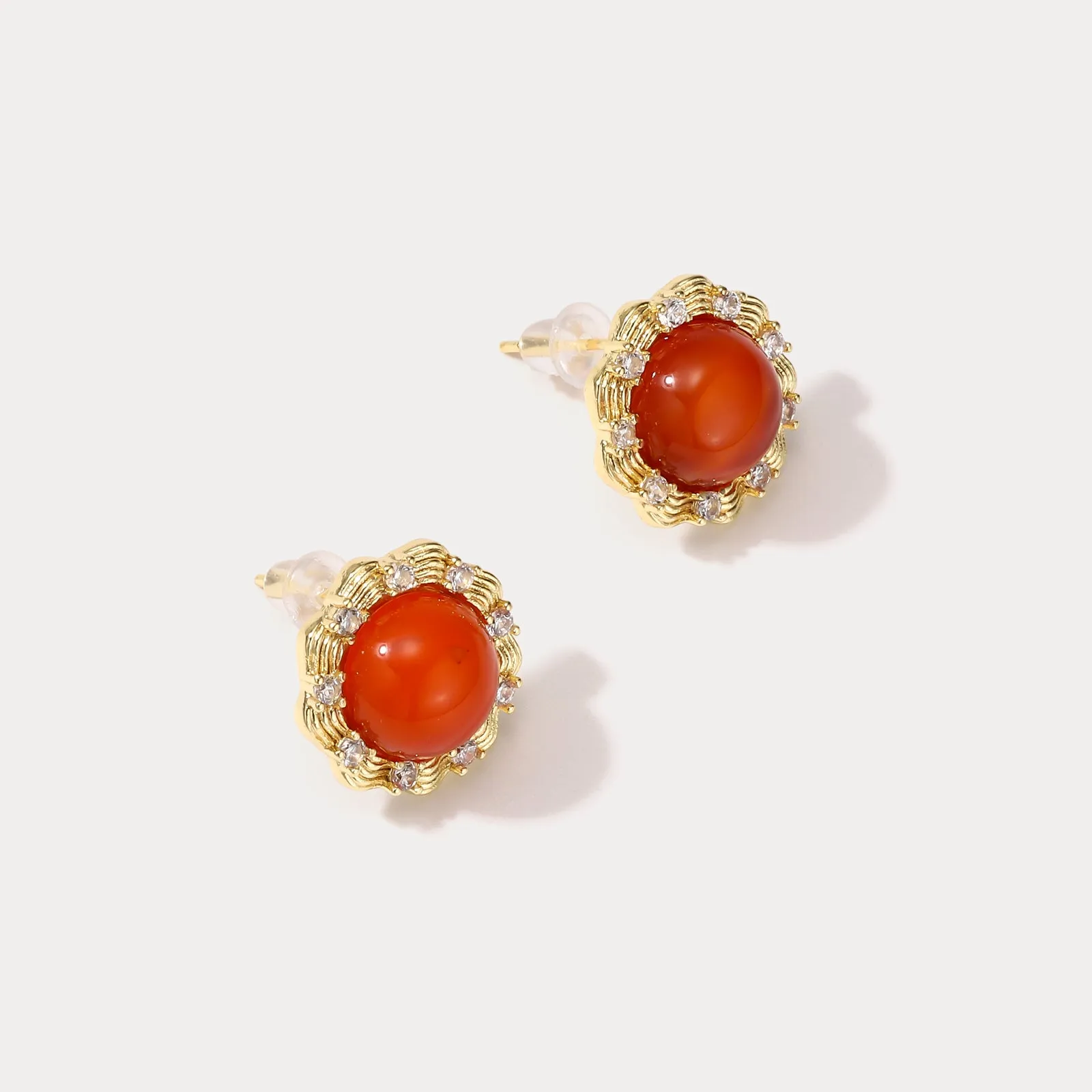 Ruby Round Earrings sold by Selenichast product image thumbnail 3