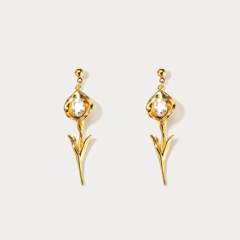 Vintage Tulip Earrings sold by Selenichast