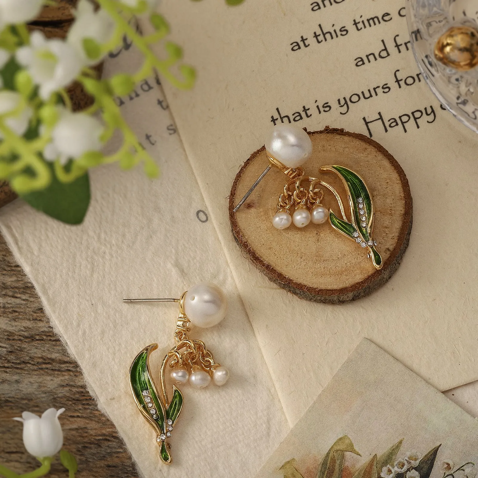 Lily of The Valley Earrings sold by Selenichast product image thumbnail 2