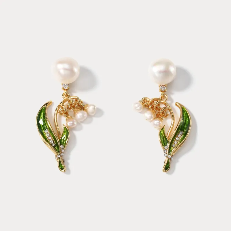 Lily of The Valley Earrings sold by Selenichast