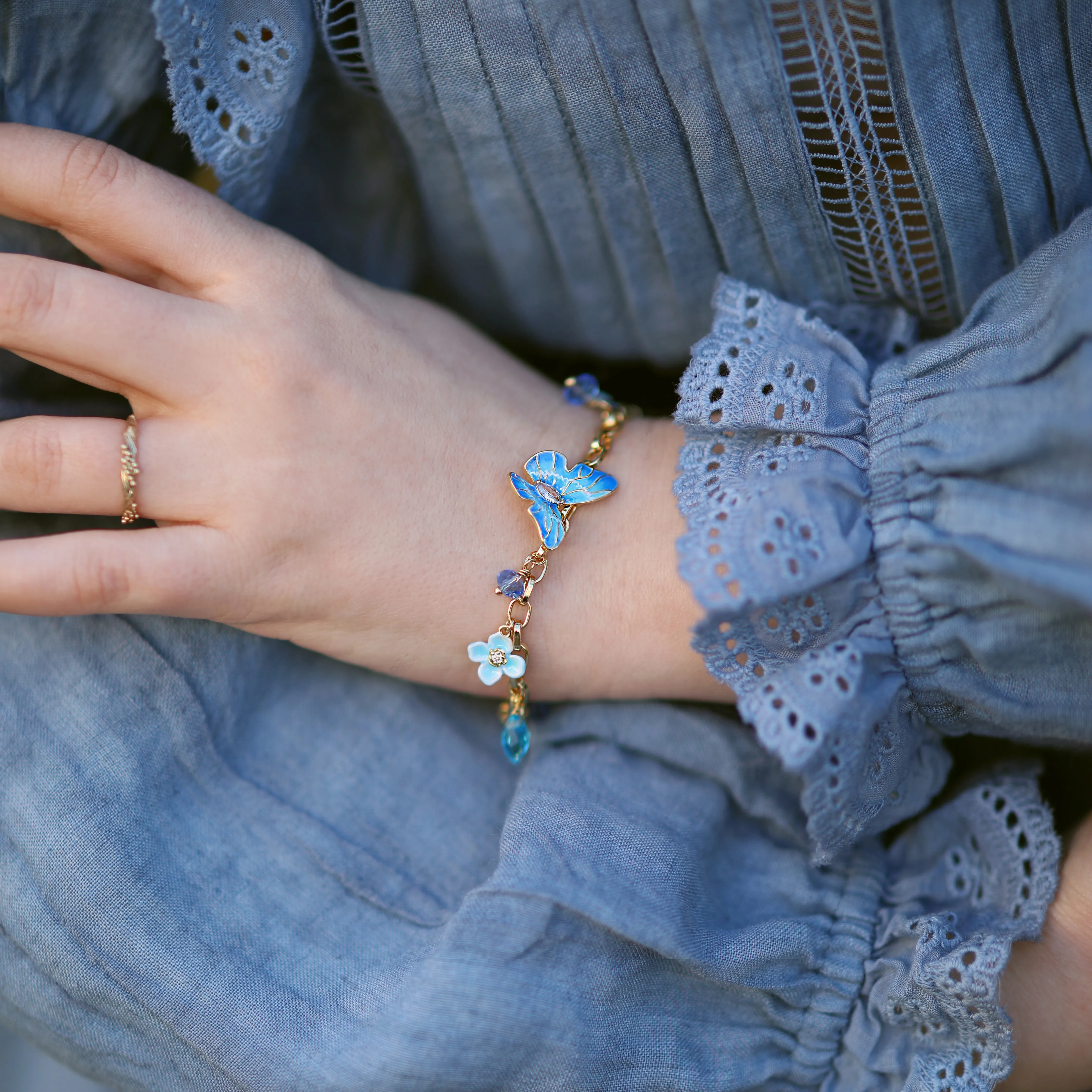 Blue Morpho Butterfly Bracelet sold by Selenichast product image thumbnail 2