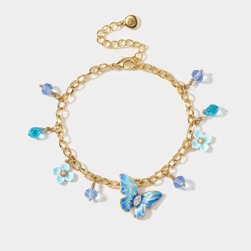 Blue Morpho Butterfly Bracelet sold by Selenichast