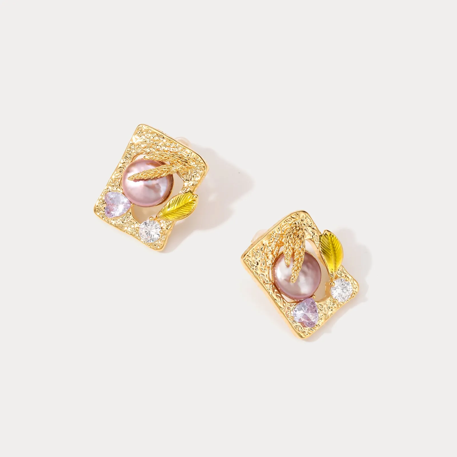 Grain Leaf Oil Painting Earrings sold by Selenichast product image thumbnail 5