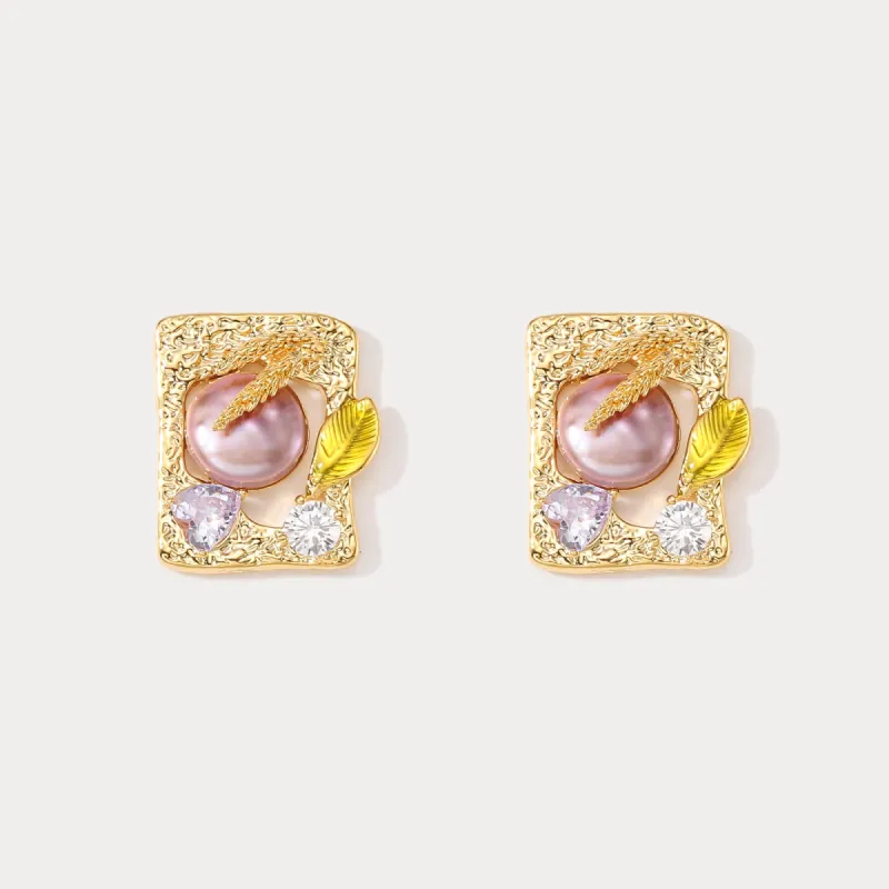 Grain Leaf Oil Painting Earrings sold by Selenichast
