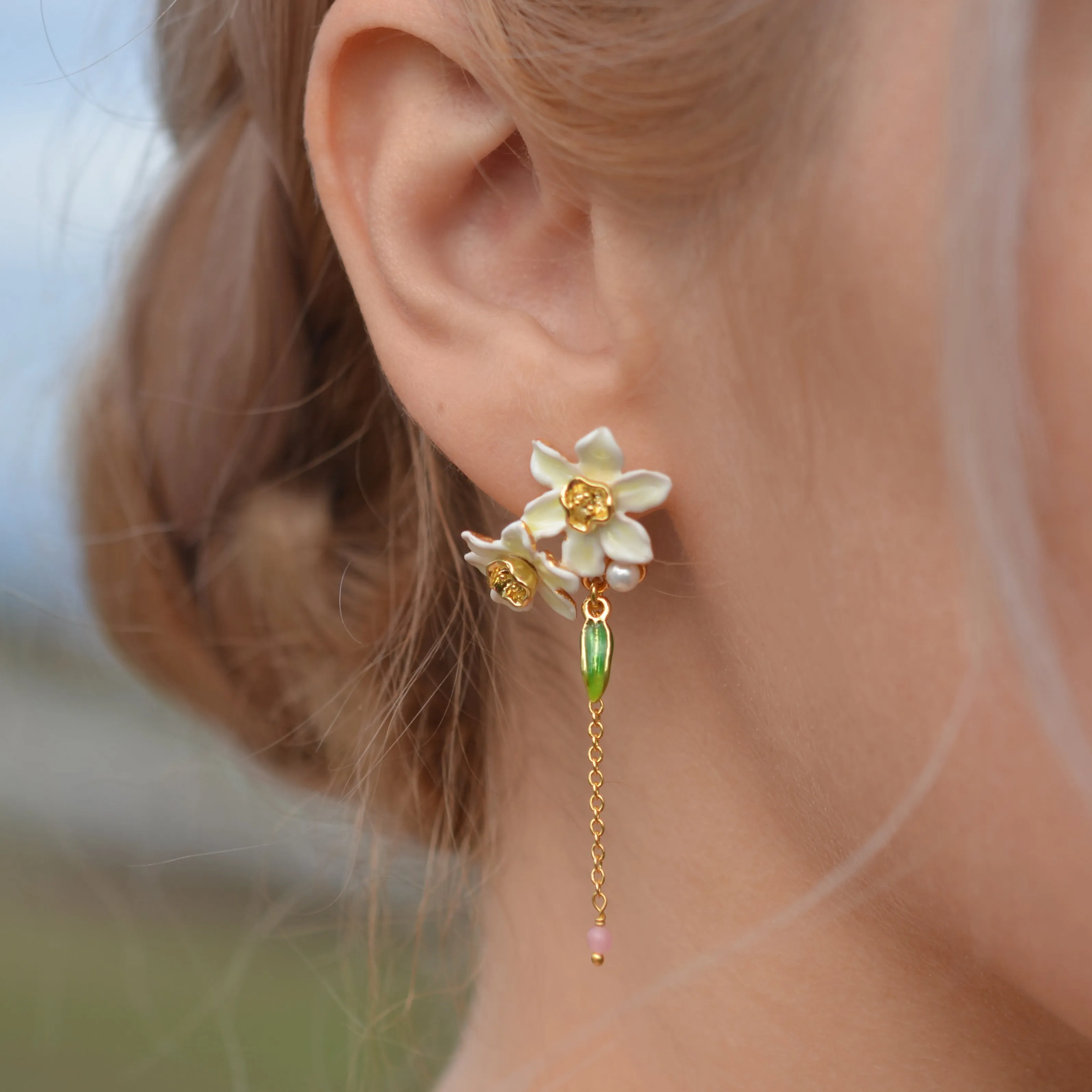 Daffodils Earrings sold by Selenichast product image thumbnail 2