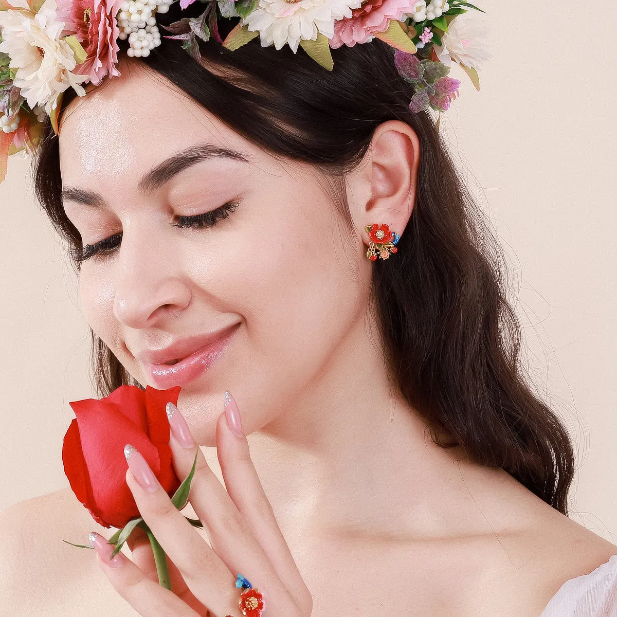 Peony Earrings sold by Selenichast product image thumbnail 2