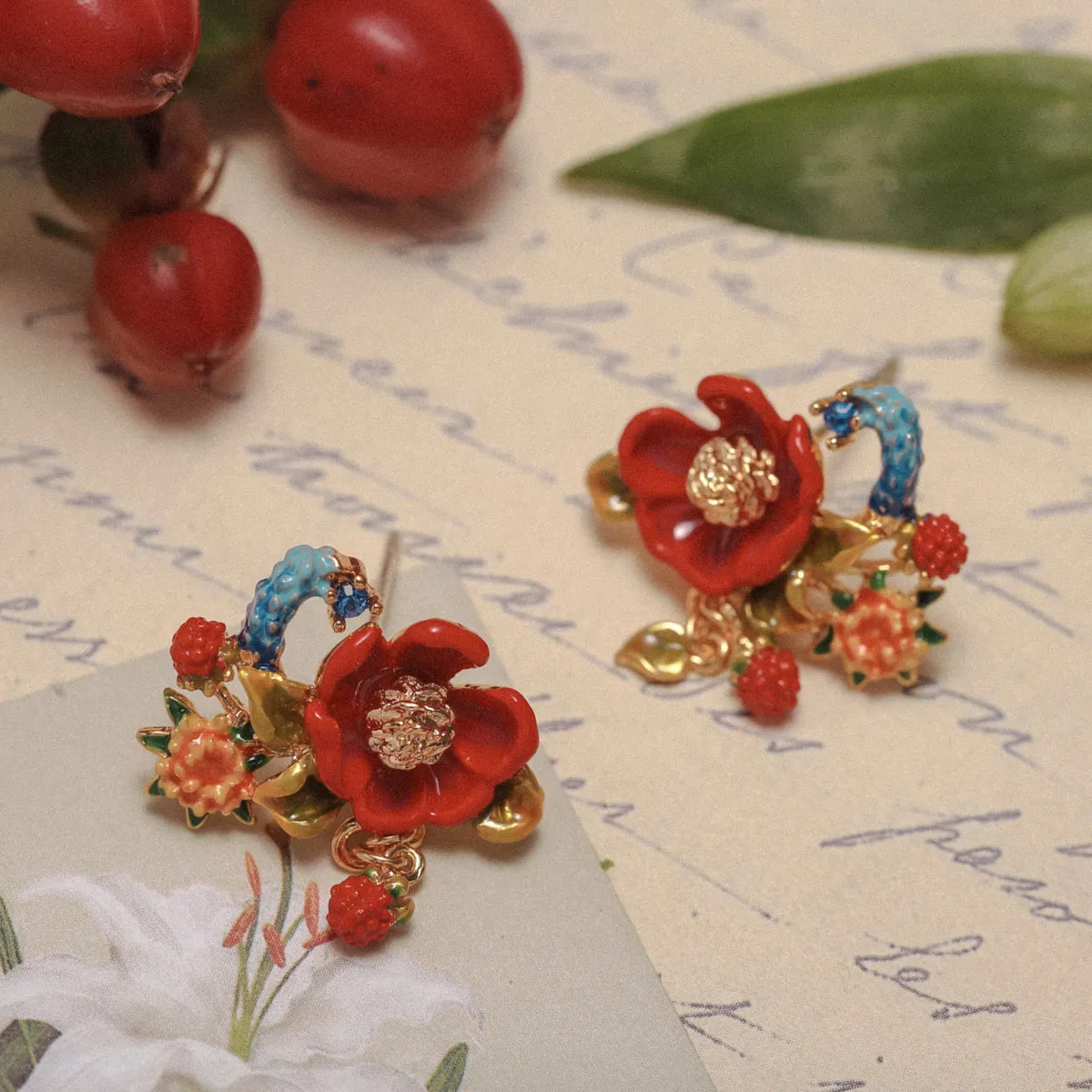 Peony Earrings sold by Selenichast product image thumbnail 4