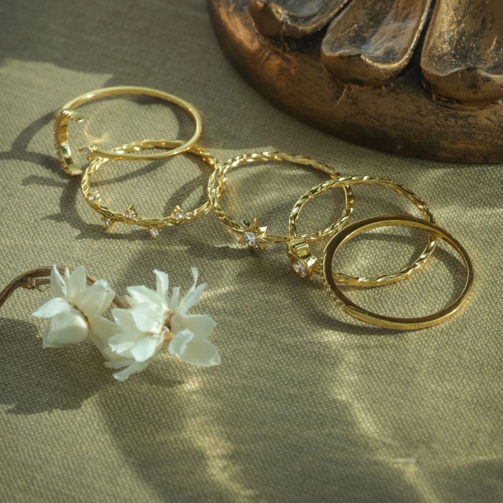 Moon and Star Ring Set sold by Selenichast product image thumbnail 3